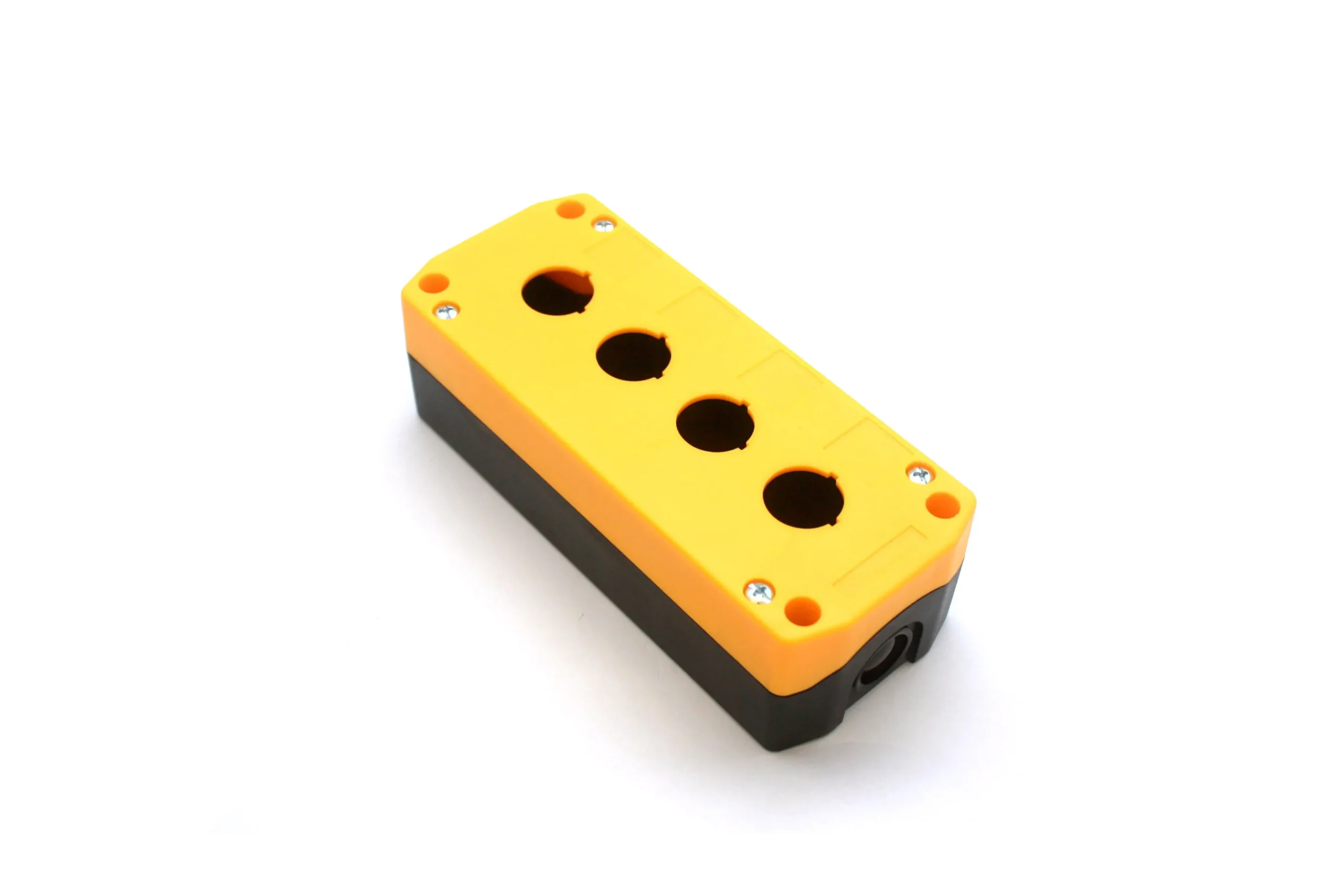 Push Button Enclosure 4 Hole Yellow 22mm IP65 Model: B4A